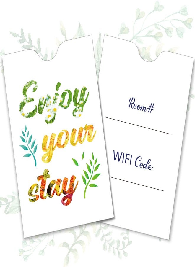 Jutom 1000 Pcs Key Card Envelopes Hotel Room Key Card Holder Sleeves Enjoy Your Stay Welcome Gift Envelope Sleeve Bulk for Hotel Business Office, 2.4 x 3.5 Inch(Cute Style) - Image 1